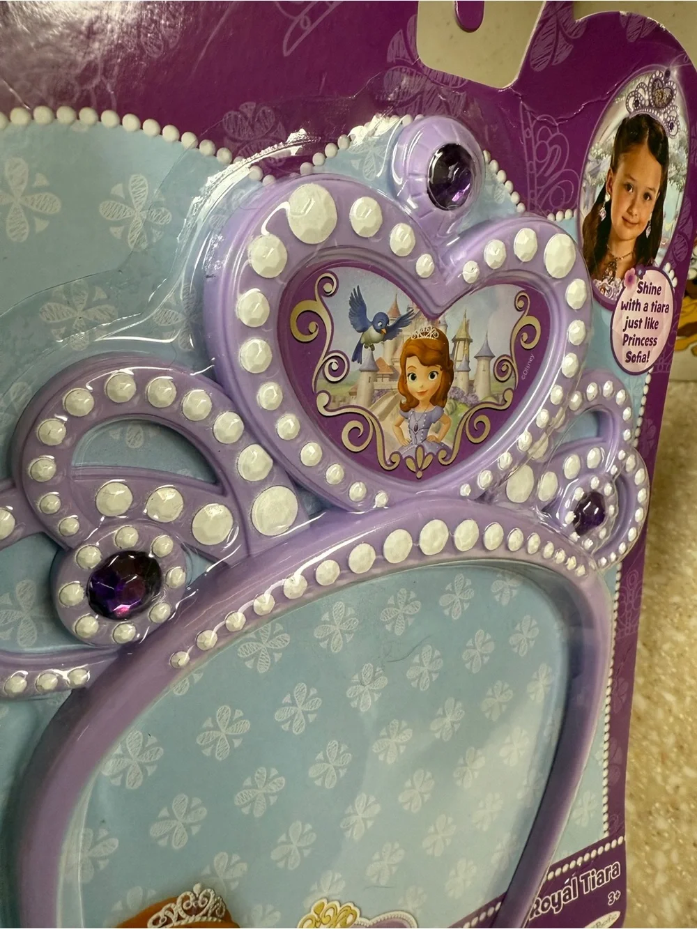 Disney Sofia the First Lavender Princess Tiara Headband with Purple Gems 2014